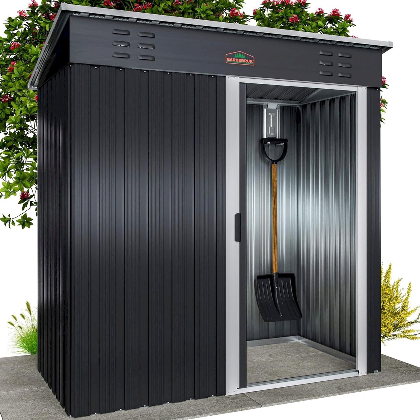 Gartenhäuser & Gewächshäuser: GARDEBRUK Gerätehaus Anthrazit – Neu und originalverpackt aus Bottighofen von zaap