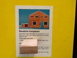 Transparente Holzbausteine, Waldorf, Montessori