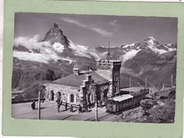 Zermatt Station Gornergrat Matterhorn 1956