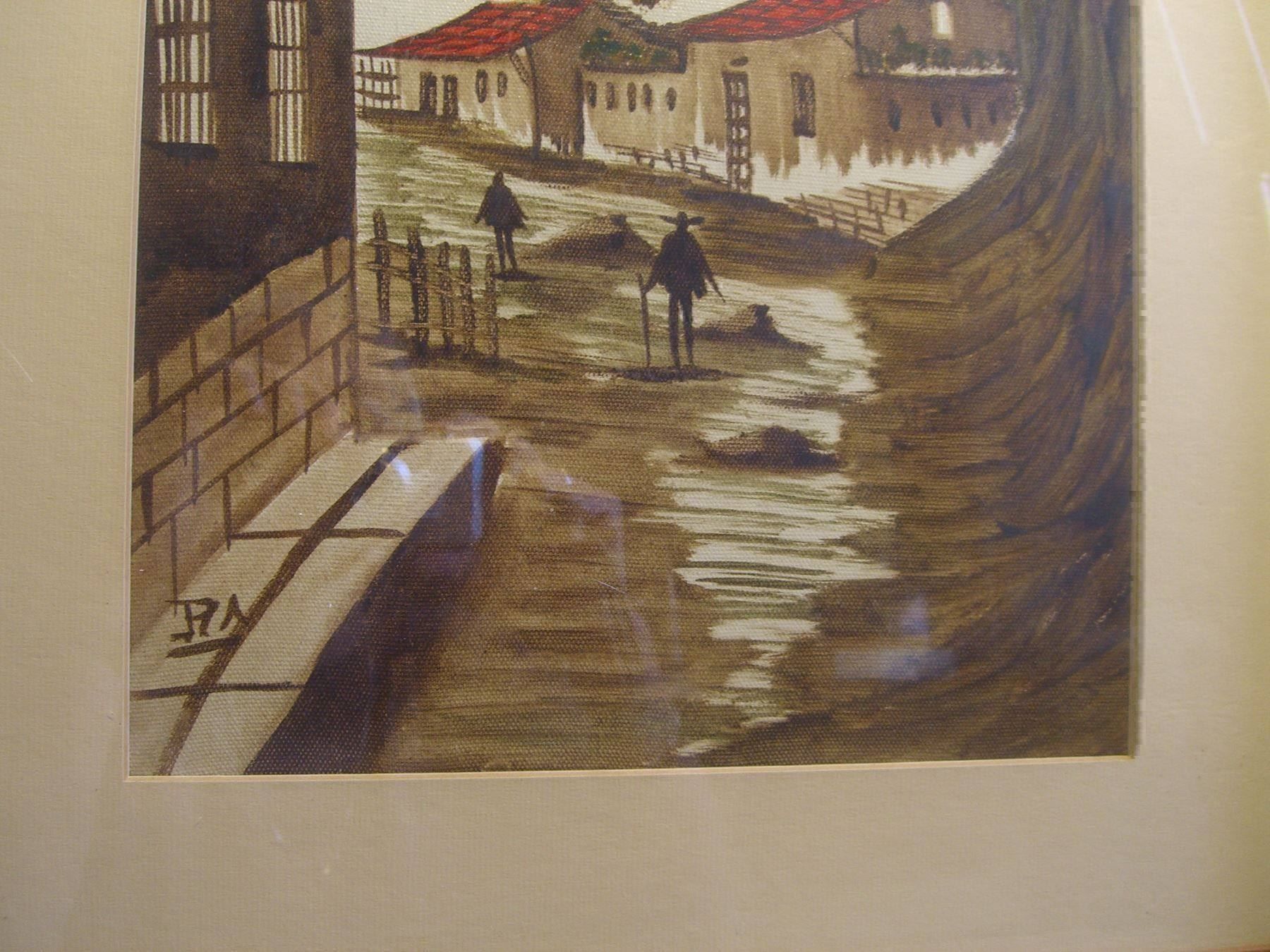 Tessuti: schönes Bild,Stoffdruck / Stoff gemalt – Usato da Winterthur venduto da Gaia 4