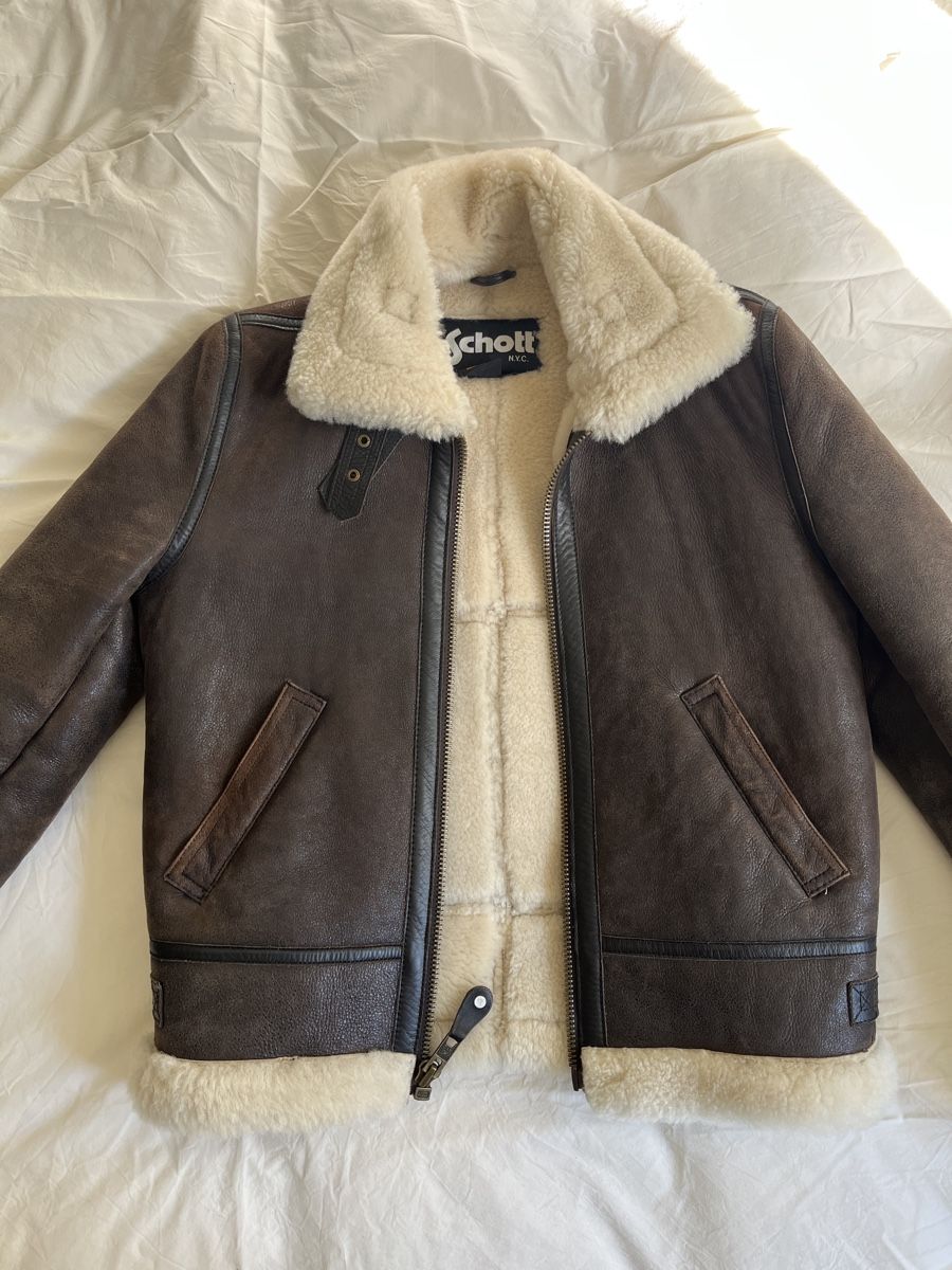 Schott Giacche: Schott Schafsleder Winterjacke – Nuovo (secondo la descrizione) da Zürich venduto da j___b 6