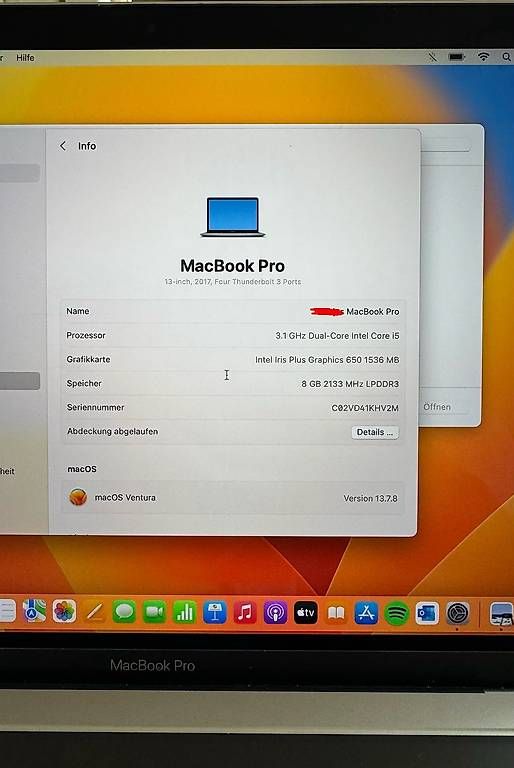 Notebook: Apple MacBook Pro 13" 2017 mit Touchbar – Usato da Luzern venduto da _Luccer 3