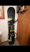 Snowboard, helmet and glasses 