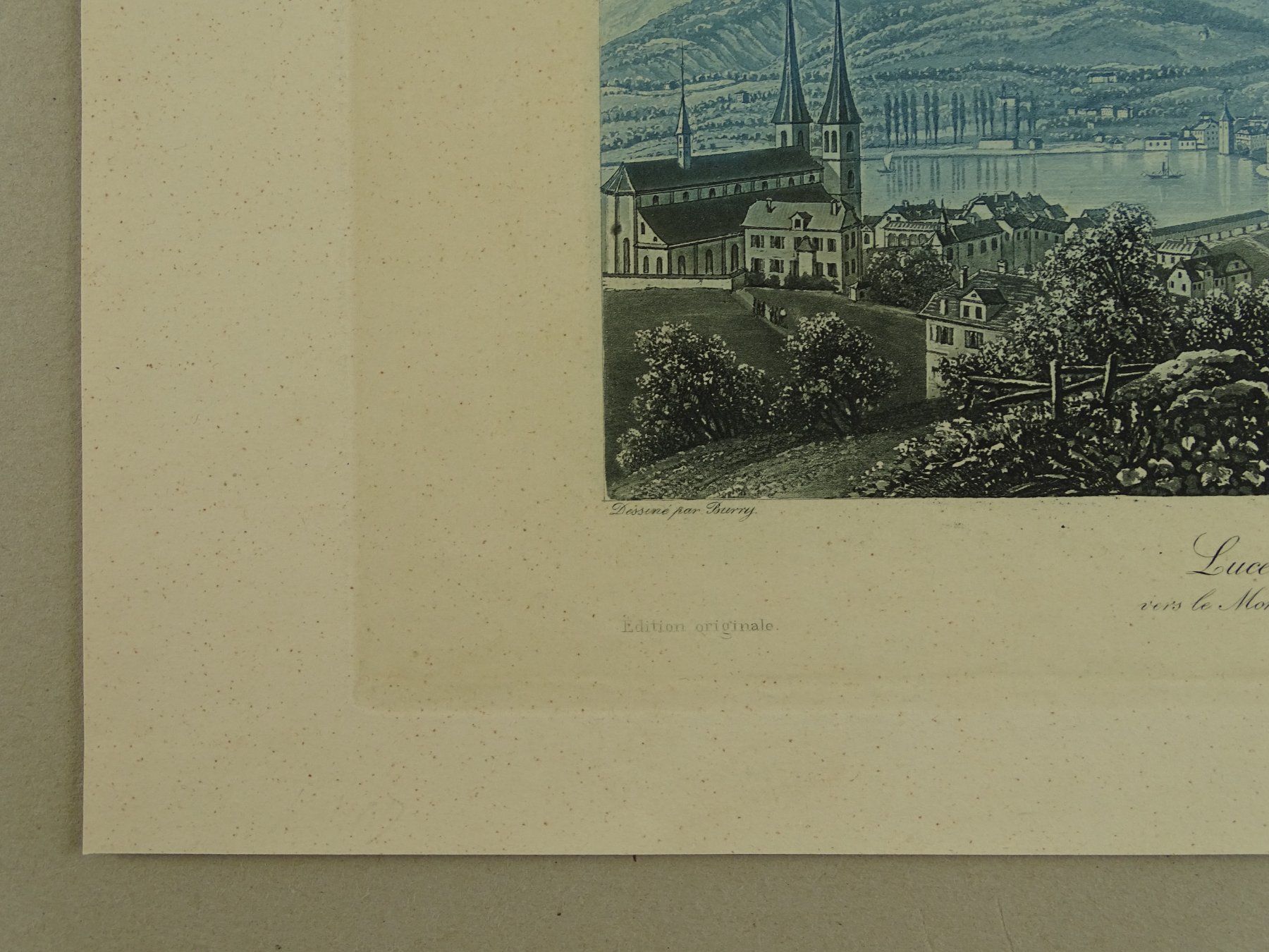 Incisioni: LUZERN, AQUATINTA UM 1840 – Usato da Grüningen venduto da Kartensammler 2