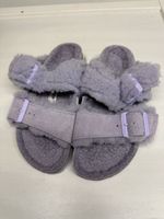 Birkenstock Arizona fourrure mauve T.41- Chaussons d'hiver