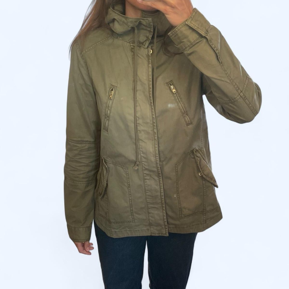 Giacche: Khaki Übergangsjacke mit Kapuze – Usato da Therwil venduto da nat_gtk5 1