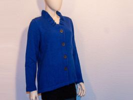 Possum Damen Jacke mit Rüschen L blau