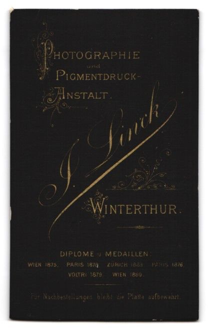 Fotografie & Manifesti: Fotografie J. Linck, Winterthur, Bürger – Usato da Berlin venduto da bartko-reher 1