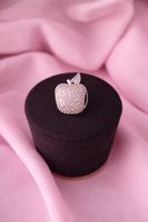 925 Silber Charm Apfel mit Zirkonia – rhodiniert