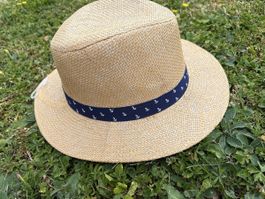 Sommerhut Strohhut beige Ankerband Grösse M neu