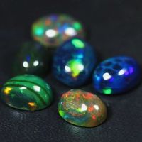 Natural Ethiopian Black Oval Cabochon Opal #B11