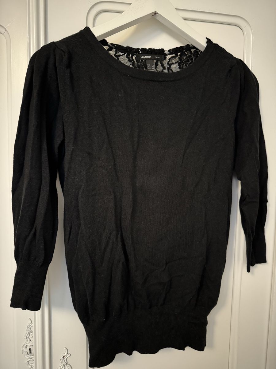 Mango Maglioni & Felpe: Schwarzer Mango Suit Pullover mit Spitzenrücken Gr. S – Usato da Küsnacht ZH venduto da ToddyGinger 4