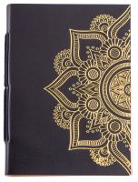 Schreibbuch schwarz - Mandala