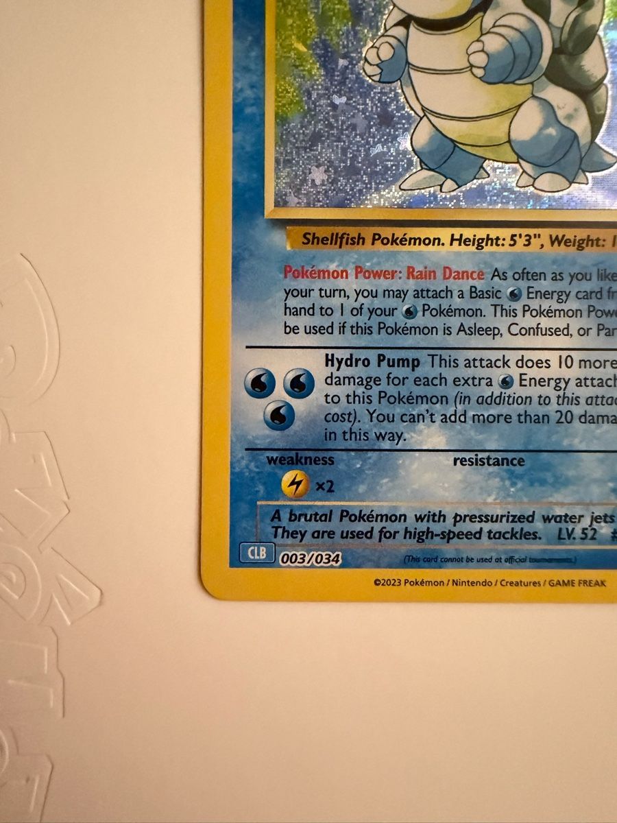 Pokémon Carte collezionabili: Blastoise (Classic Collection) + 3 Karten – Usato da Biel/Bienne venduto da SeeLoewe55 5