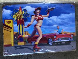 Ford thunderbird pin up diner roller girl classic