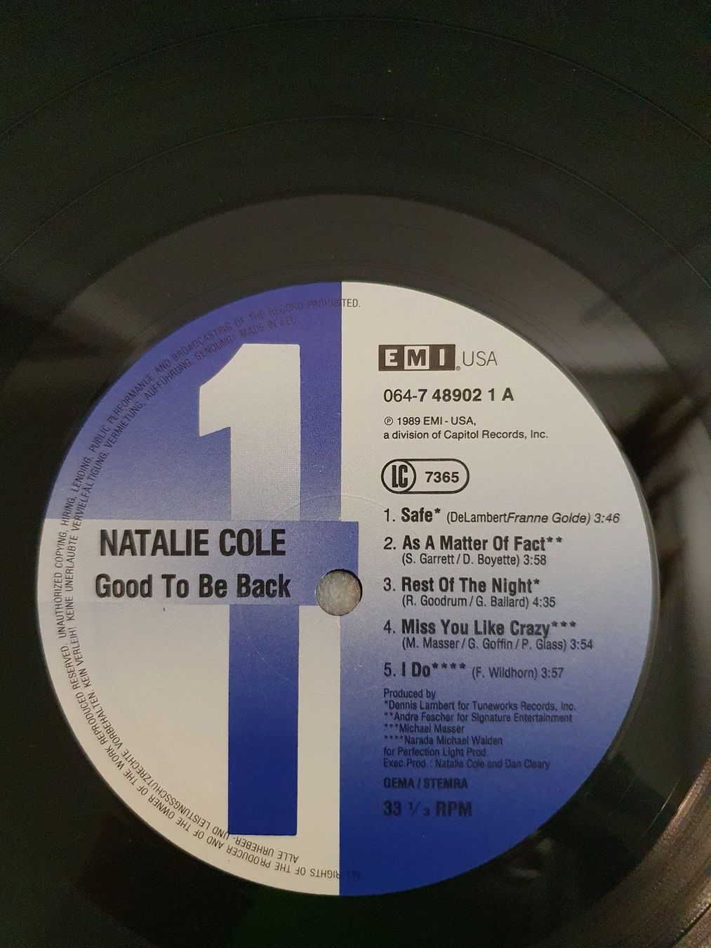 Schallplatten: Natalie Cole - Good To Be Back – Gebraucht aus Uster von Vinyl-Leidenschaft 5