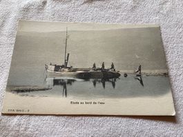 Bateau et remorqueur lac NEUCHATEL  intéressant