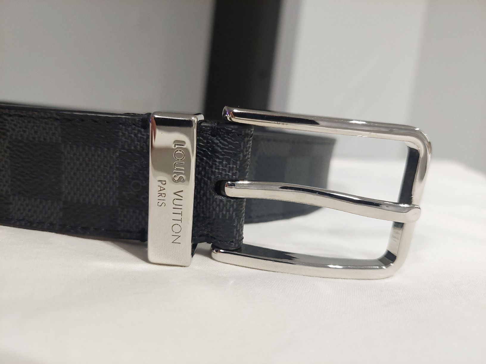 Louis Vuitton Cinture: Original Louis Vuitton Damier men's belt – Usato da Bellinzona venduto da ita_8x8s