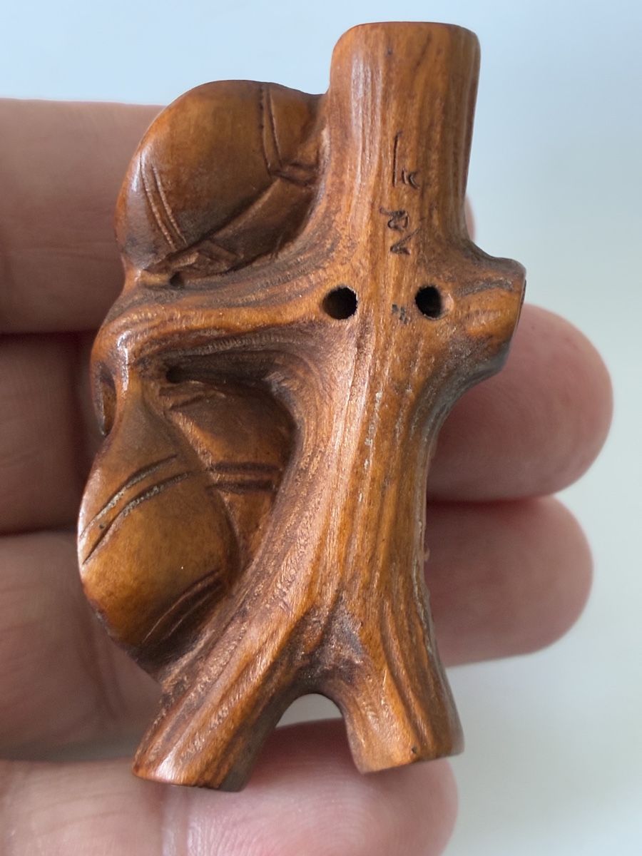 Statuette: Japon netsuke en bois de buis objet traditionnel – Usato da St-Aubin-Sauges venduto da asianart 8