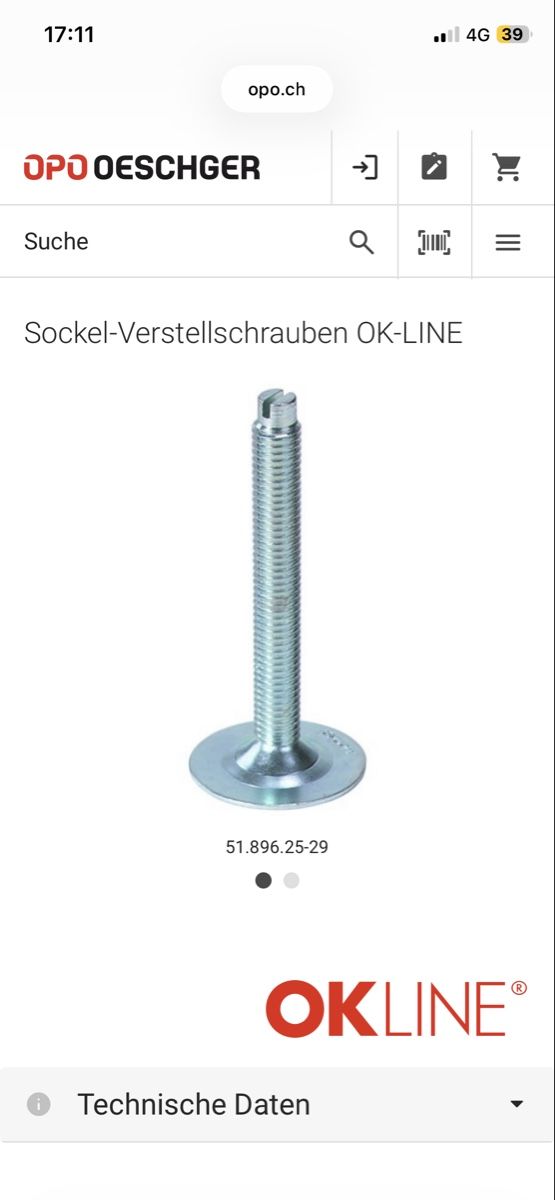 Ferramenta: Sockelstellschrauben mit Anschlagelement 8 Stk – Nuovo e nell'imballaggio originale da Meyriez venduto da Samson-7 1