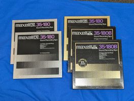 5 Tonbandspulen Maxell 26,5 cm