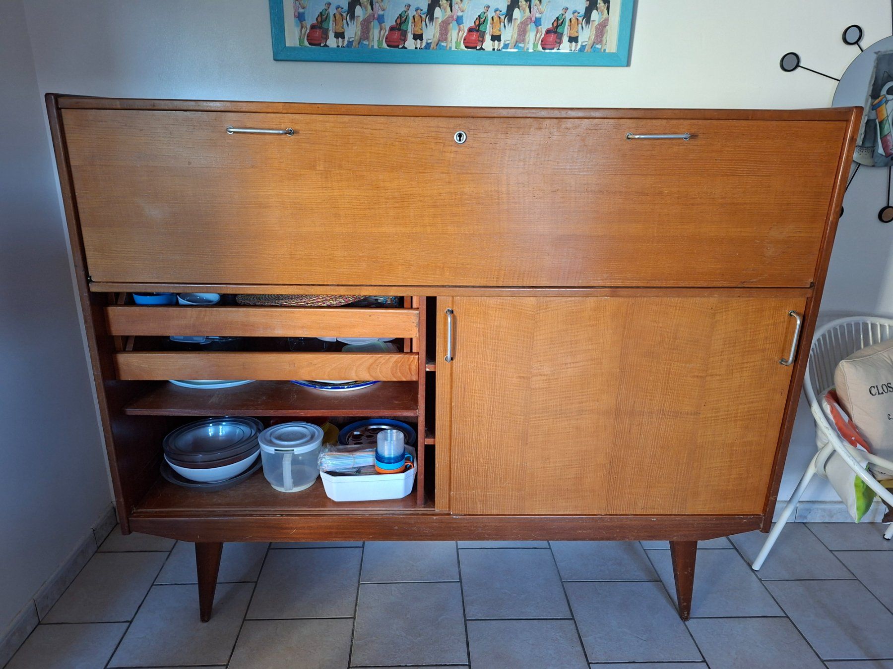 Credenze: Buffet vintage années 1950 - remettre rapidement – Usato da Chêne Bougeries venduto da guimzou 2