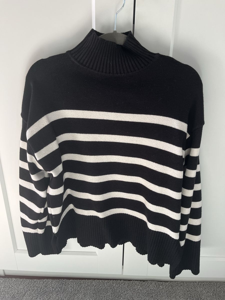 Zara Maglioni & Felpe: Zara Strickpullover, Rollkragen, Schwarz/Weiss, Gr. S – Nuovo (secondo la descrizione) da Sevelen venduto da sarah_selina