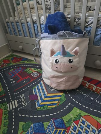 Panier à linge enfant licorne 