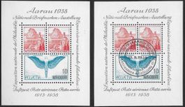 1938 Aarau BLOCK ** / Sonderstempel W11 tadellos Top ab 1.-