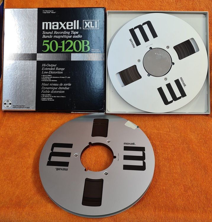 Bobine Bande Magnétique Maxell NAB – Aluminium, 26,5 Cm, Vide, Avec Boîte D'origine