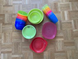 Buntes Kindergeschirr Teller & Becher Set