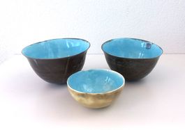 Vintage Chawan Schalen, 3er Set, Japan