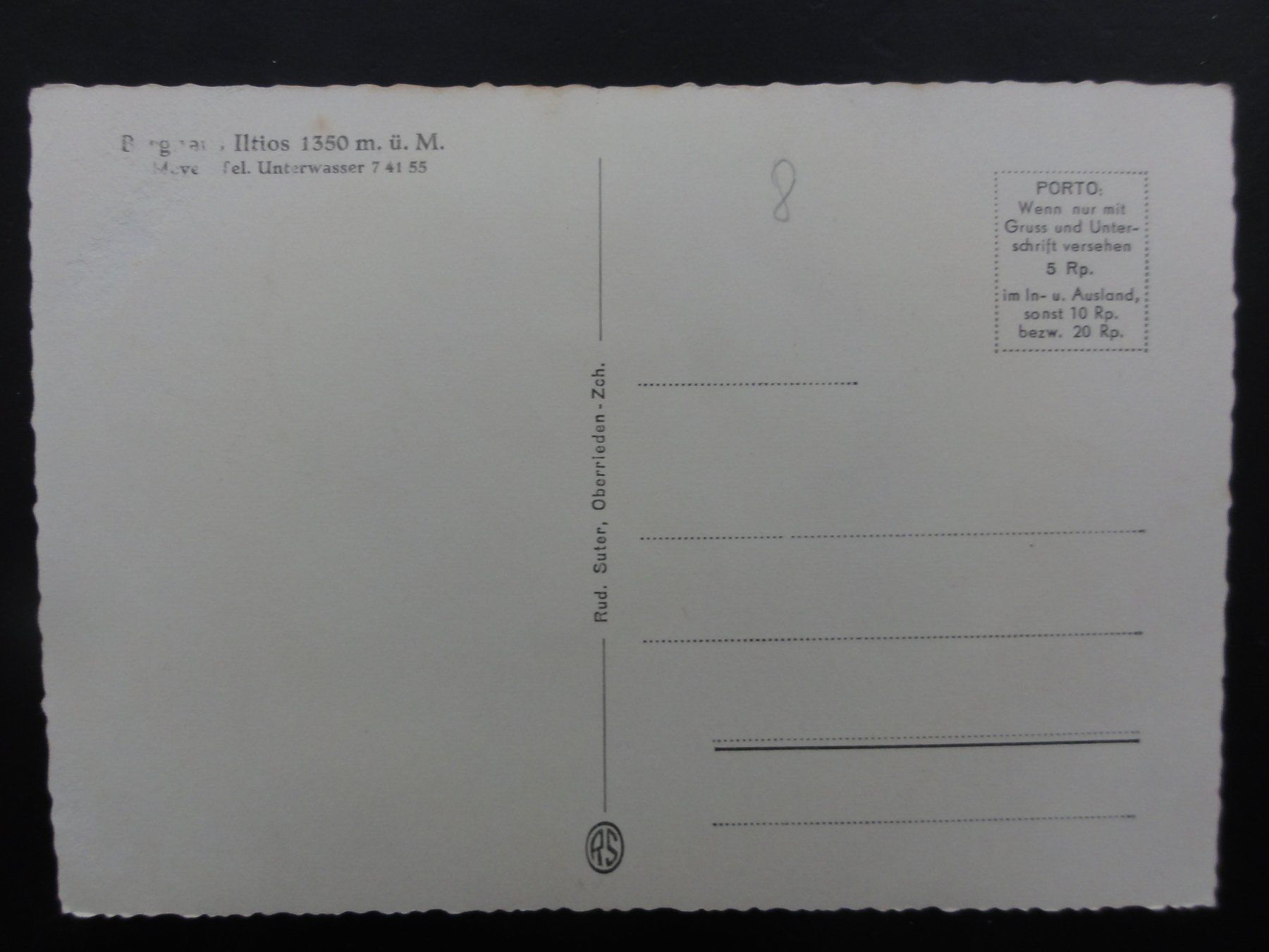 Cartoline postali: Antike Postkarte Iltios – Usato da Abtwil SG venduto da mutts1 1