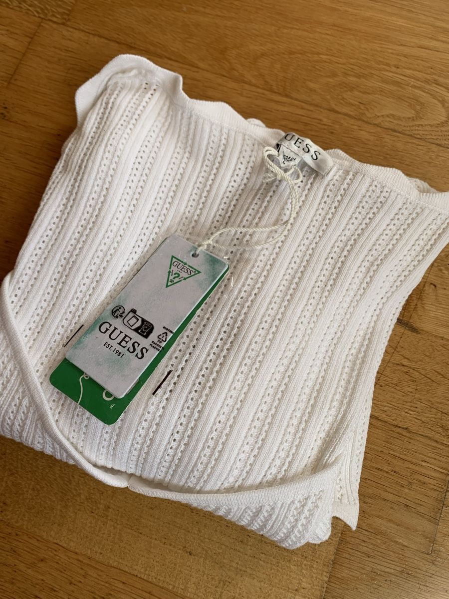 Guess Top: Guess Strickshirt weiss, Gr. L. Neu – Nuovo e nell'imballaggio originale da Sempach venduto da katzaana3 1
