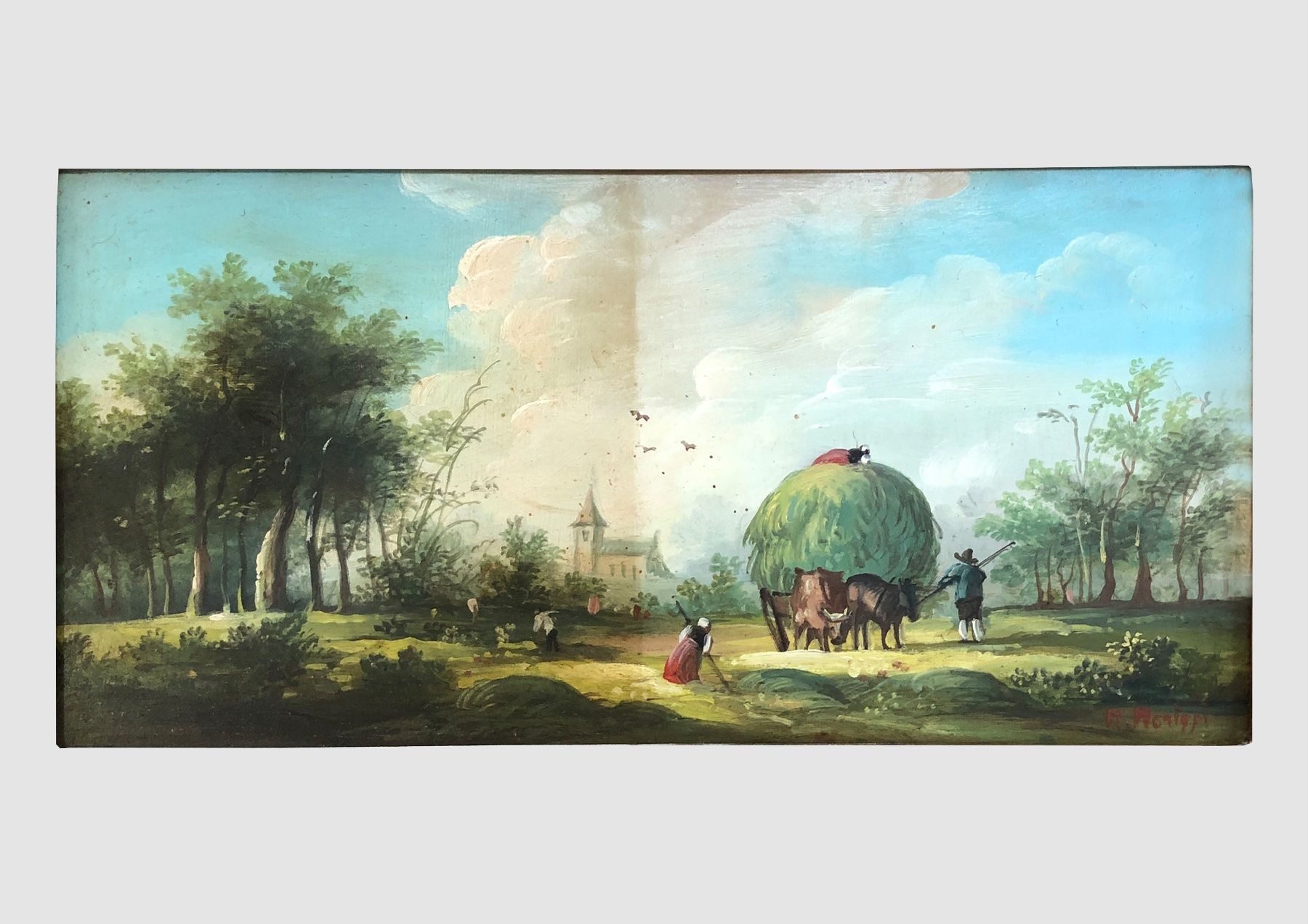 Gemälde: Italienische Erntezeit mit Staffage – Gebraucht aus Domat/Ems von ren_5859 1