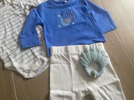 neues Baby Set Gr. 62/68 "Pfau"