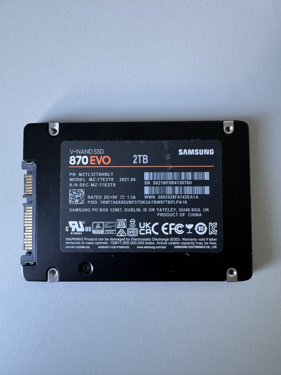 Samsung Disques durs: Samsung 870 EVO 2TB SSD – D'occasion à Zürich par tim_t6kb 1