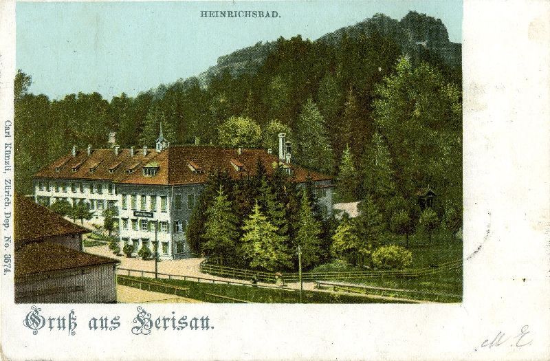 Ansichtskarten: Herisau - Gruss aus Heinrichsbad 1901 – Gebraucht aus Emmenbrücke von teestube