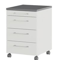 Rollcontainer 1333 Profi 2.0, 1 Utensilienauszug, 3 Schübe,
