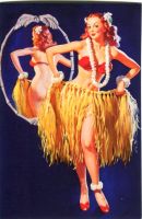 Postkarte "Pin-up".