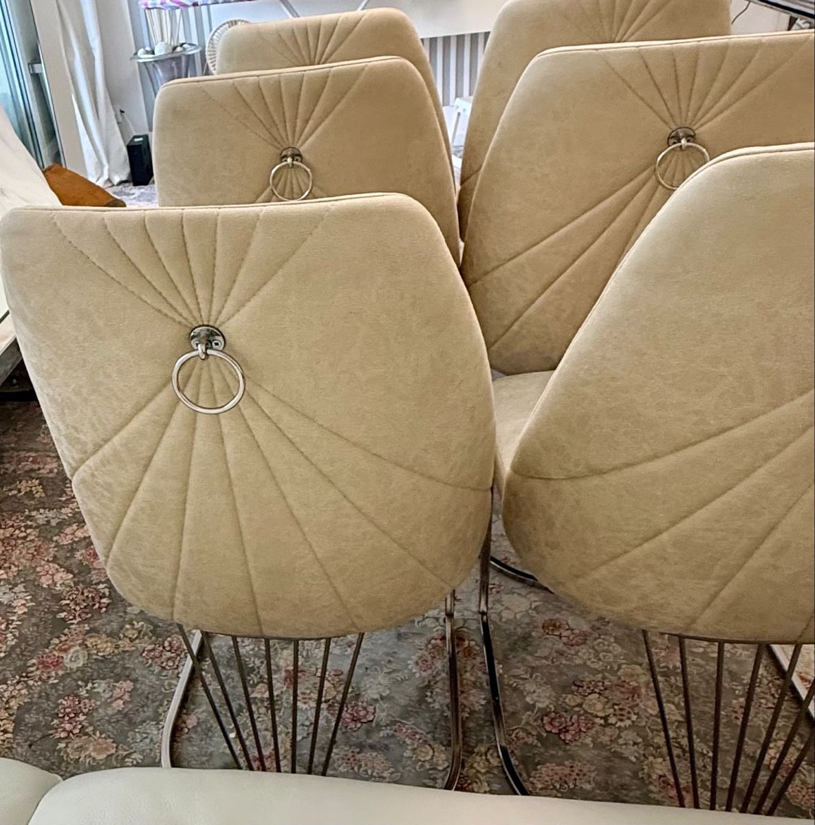 Sedie: Esstisch Stühle Beige & Silber – Usato da Therwil venduto da h96_9qrs