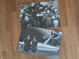 2 x AK Swissair Airhostessen mit Douglas DC-4