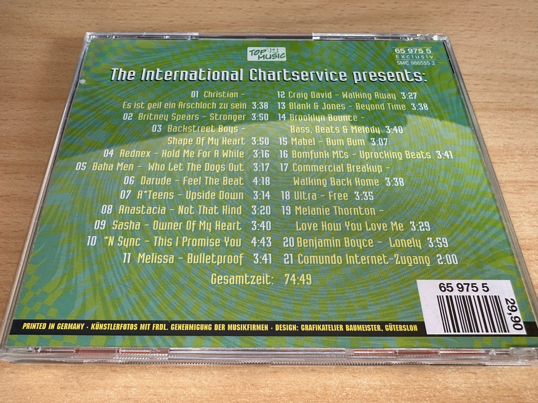 CD: CHART BOXX - 20 Tophits - The International Charts 2/2001 – Usato da Rikon im Tösstal venduto da Alpenmutz 1