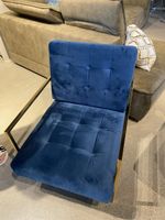 Sessel blau Samt Goldrahmen gute Zustand