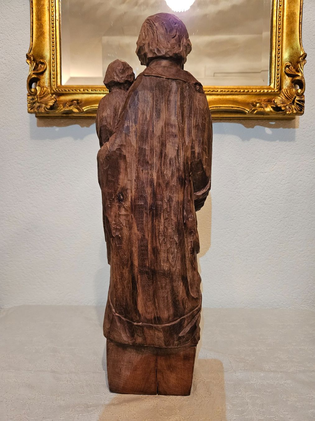 Statuette: Handgeschnitzte Holzfigur  Josef mit Jesuskind – Usato da Wittenbach venduto da anzo4 2