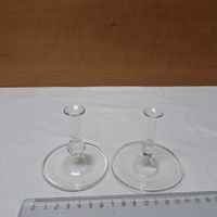 Versand möglich! Ganz filigrane, kleine Kerzenständer Glas