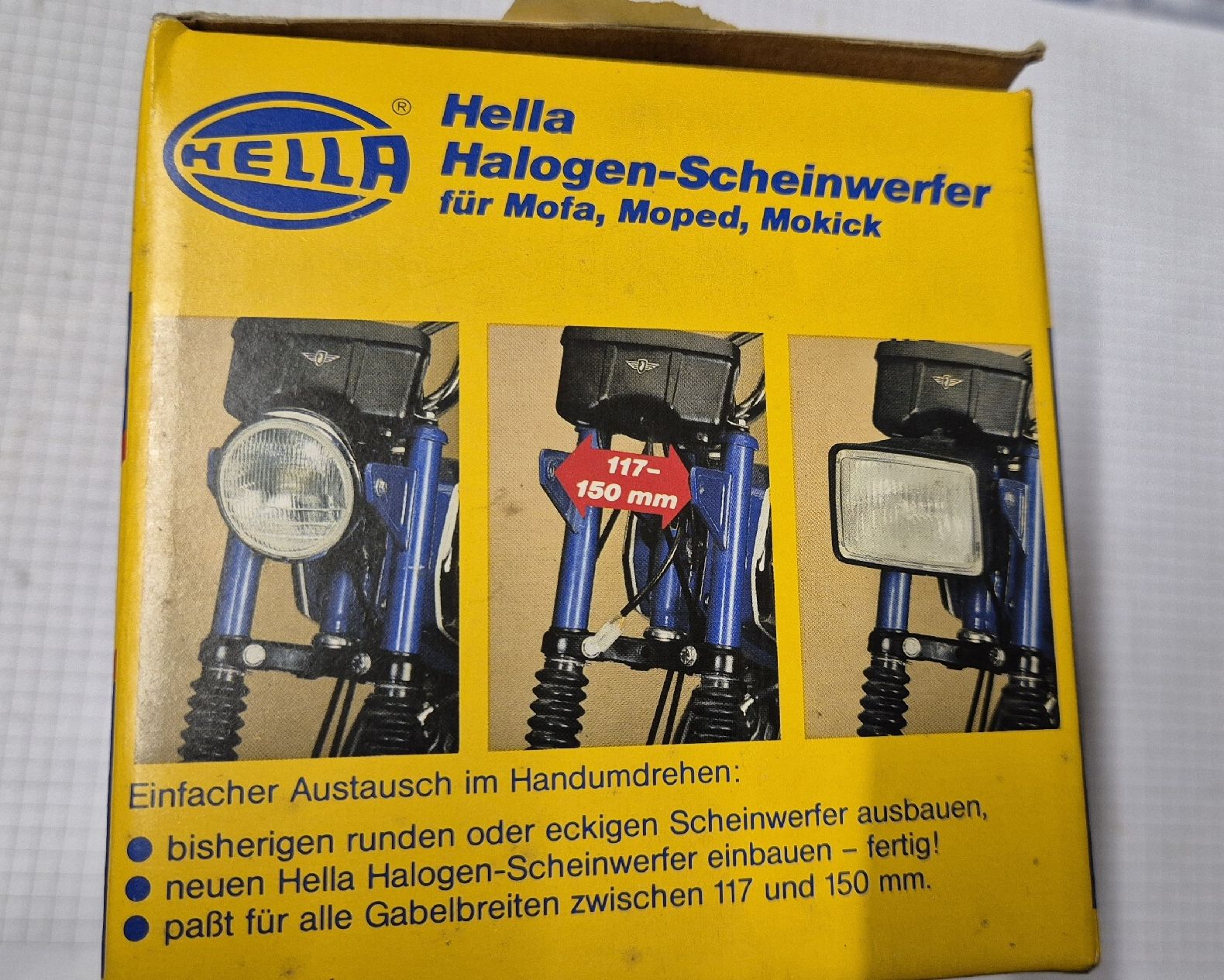 Lampade: Halogen Scheinwerfer Hella Töffli Sachs Puch Moped – Nuovo e nell'imballaggio originale da Hedingen venduto da Zwackul 5