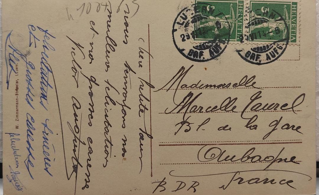 Cartes postales: LUZERN - Dampfschiff mit Pilatus - 1914 – D'occasion à Delémont par Domdom1 1