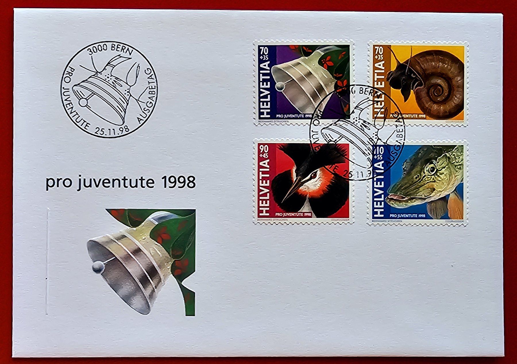 Tutti i francobolli: PRO JUVENTUTE SATZ 348 - 351 FDC 1998 – Nuovo (secondo la descrizione) da Düdingen venduto da Quartierstrasse
