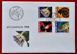 PRO JUVENTUTE SATZ 348 - 351 FDC 1998